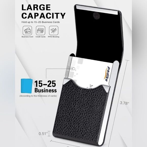 Bundle of TWO Brown Business Card Holders. Great for gifts. Ship same day! - Picture 6 of 8